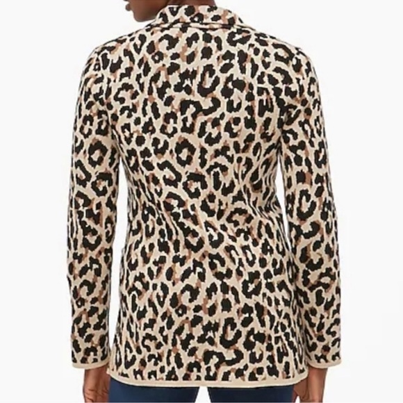 EUC - J. Crew Sophie Sweater Blazer Leopard Double Button
Jacket Size XXSmall - Picture 2 of 7
